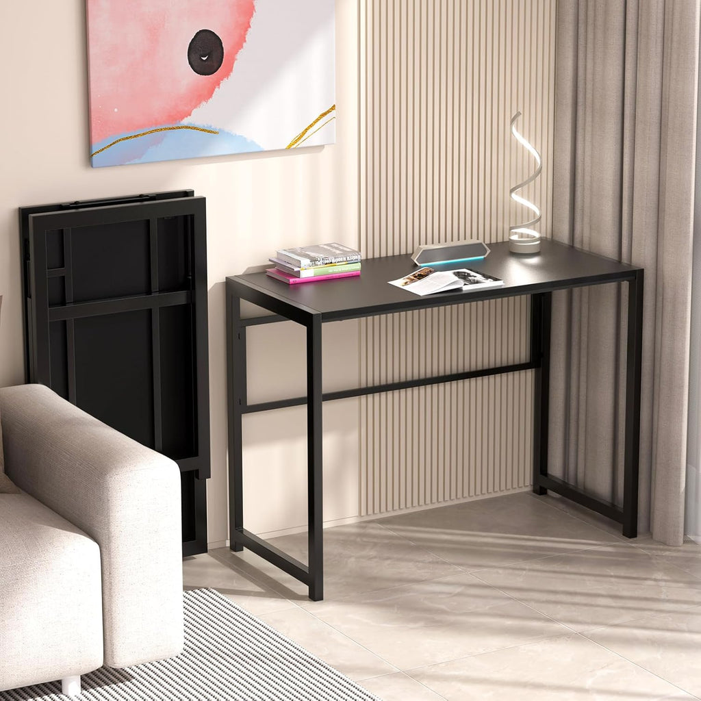 Black Folding Desk with Monitor Stand X735