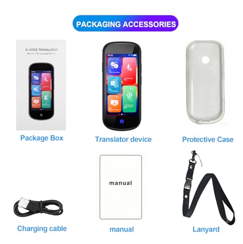 AI Voice Translator 4" HD 137 Language Instant Two-Way Photo Translation Device K7838