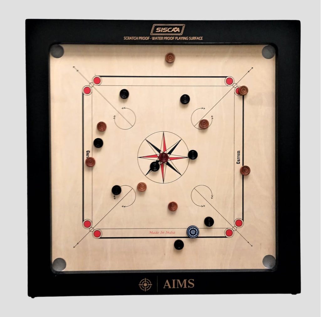 Full Size Carrom Board with Striker and Coins X3006