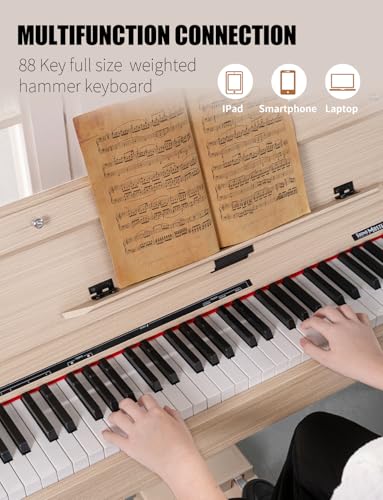 Weighted Digital Piano with Hammer-Action Keyboard O2532
