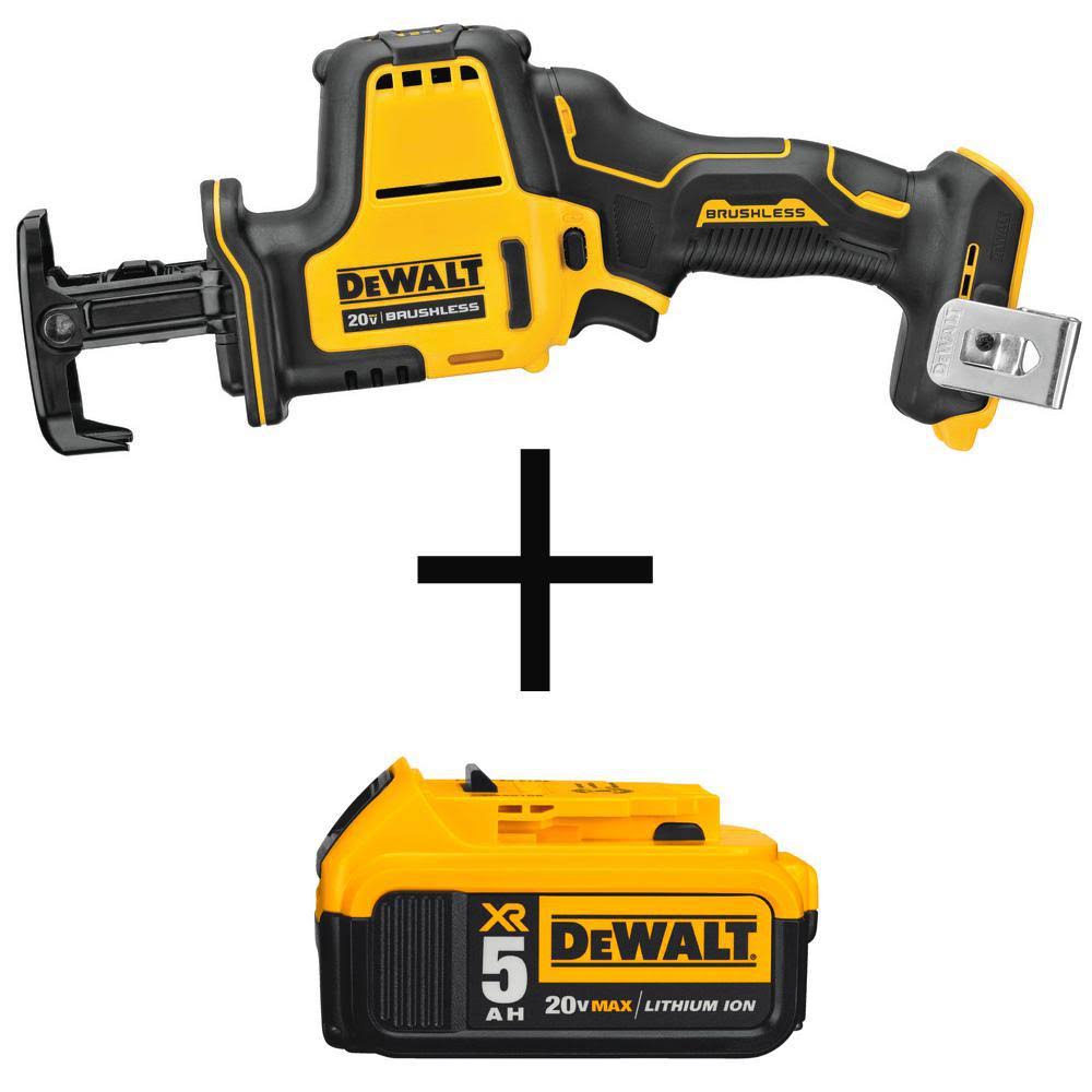 20-Volt Max Cordless Brushless Compact Reciprocating Saw with 5.0Ah Battery J184