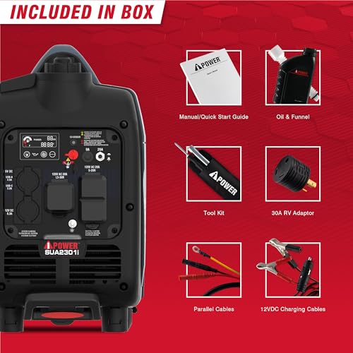 7600W Dual Fuel Portable Inverter Generator with Electric Start N82884