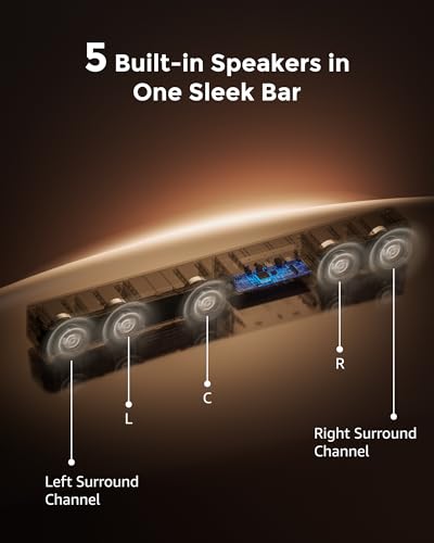 5.1CH Surround Sound Bar with Subwoofer, Dolby Atmos, 300W Q38503