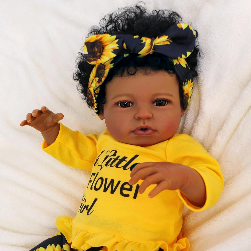 20 Inch Black Soft Vinyl Reborn Baby Doll C841508