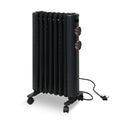 Oil Filled Radiator Heater with 3 Heating Modes, Adjustable Thermostat, Universal Wheels, Black&Gray S415