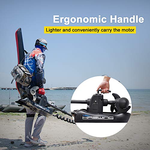 Black 12V 55lbs 48 inch Bow Mount Electric Trolling Motor with Foot Control X877