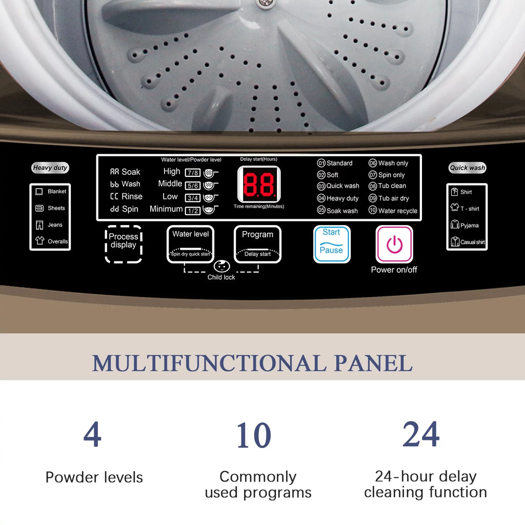 17.7 lbs Full Automatic Top Load Mini Washer M359