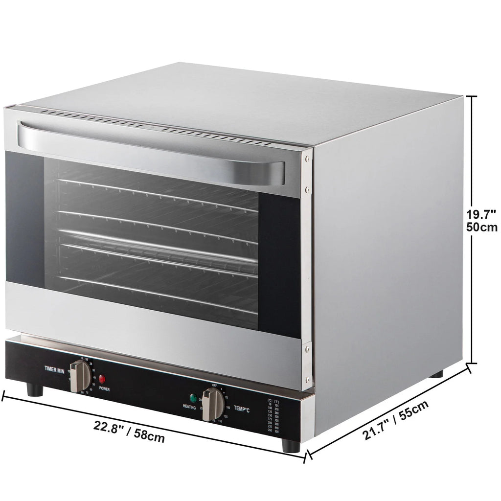 Commercial Convection Oven, 66L, 1800W, 4-Tier Y606