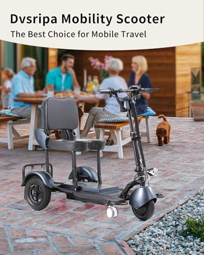 Black 3 Wheel Lightweight Folding Mobility Scooter A531