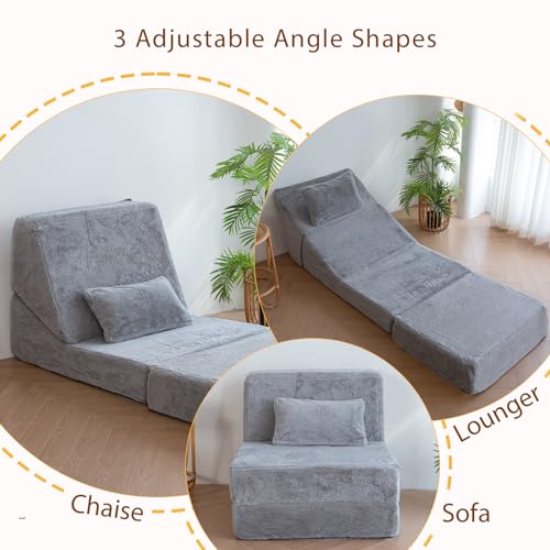 3-in-1 Folding Sofa Bed with Pillow N624
