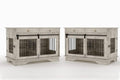 47" Grey Dog Crate Furniture with 2 Storage Draws U140411