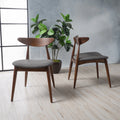 Light Grey Fabric Dining Chairs, Set of 2 P584399