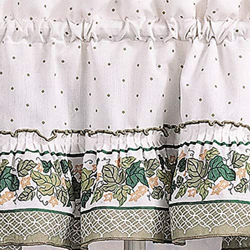 Cottage Ivy Country Curtain Tier And Swag Set, Multi, 56-Inch X 36-Inch G869