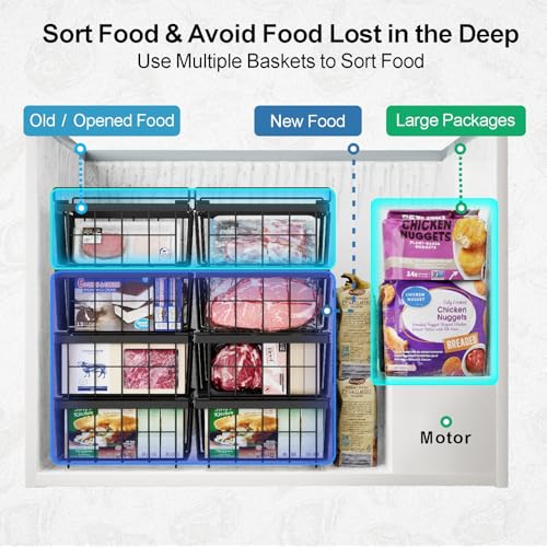 Black 2 Pack Expandable Freezer Organizer Bins D822
