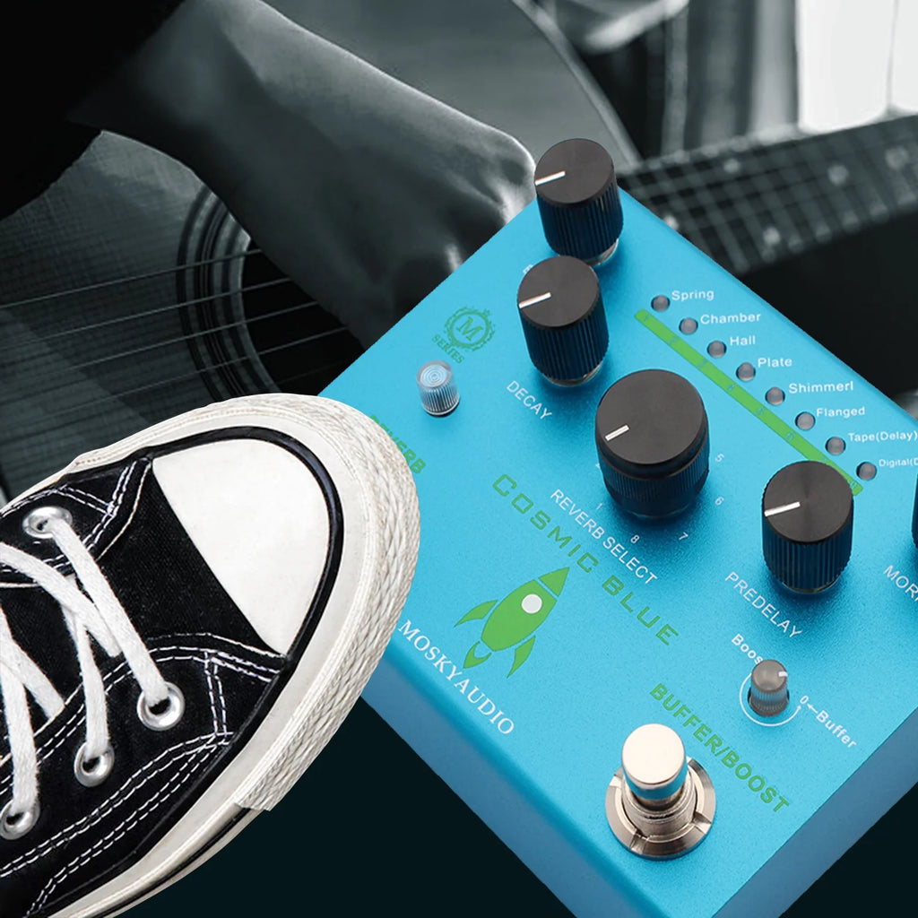 COSMIC BLUE Digital Reverb Guitar Pedal N3280