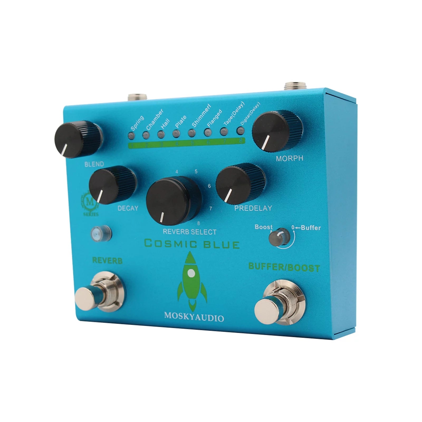 COSMIC BLUE Digital Reverb Guitar Pedal N3280