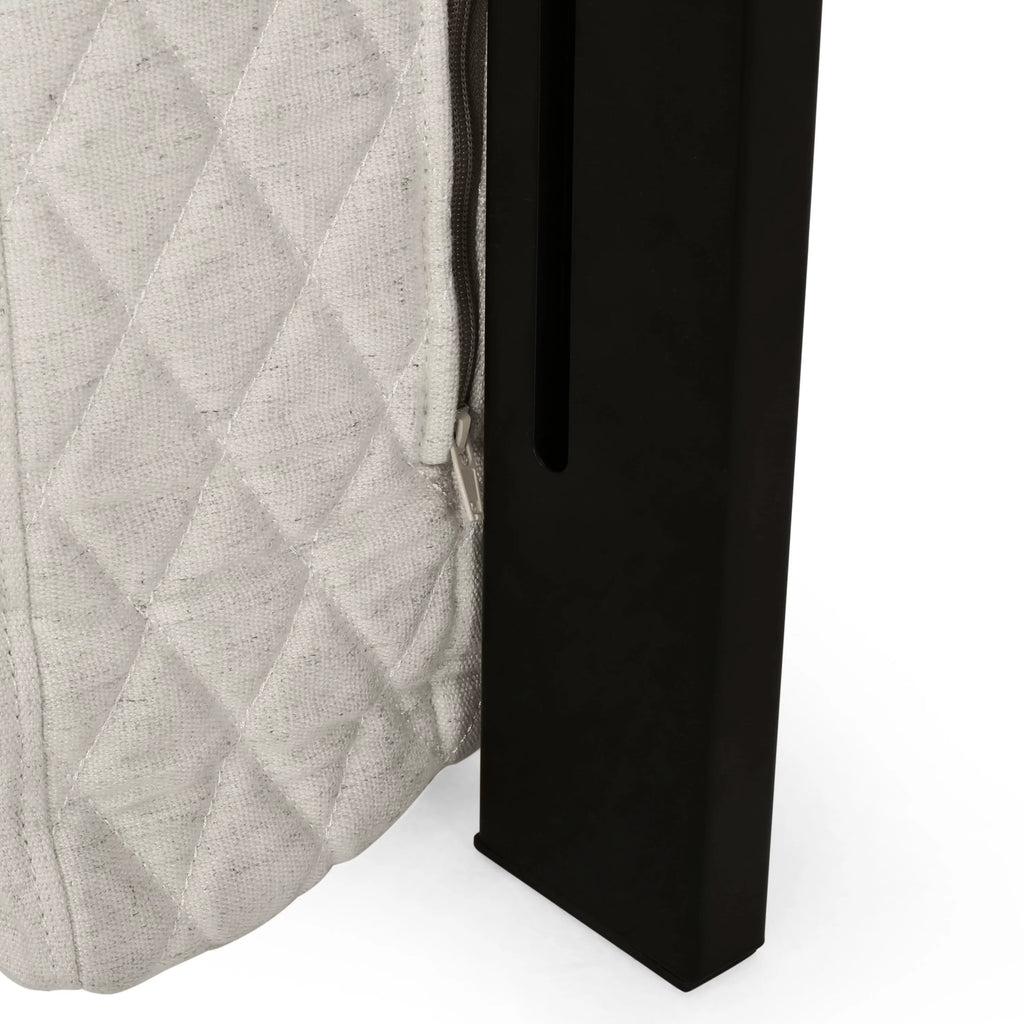 Beige Fabric Wingback Headboard G8223