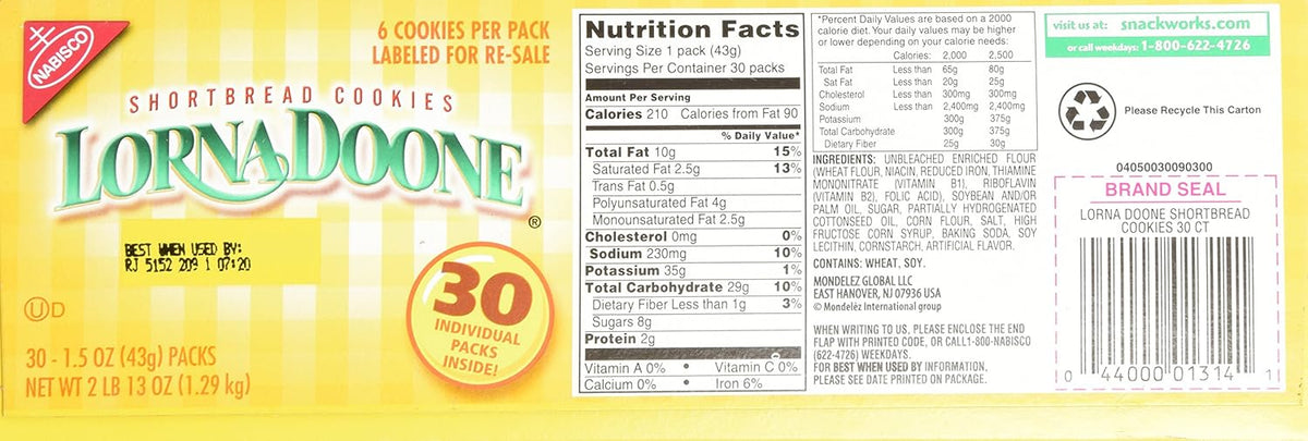 Shortbread Cookies - 30 Count A2307