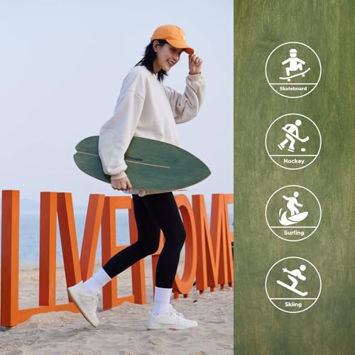 Non Slip Wooden Balance Board with Roller D89849