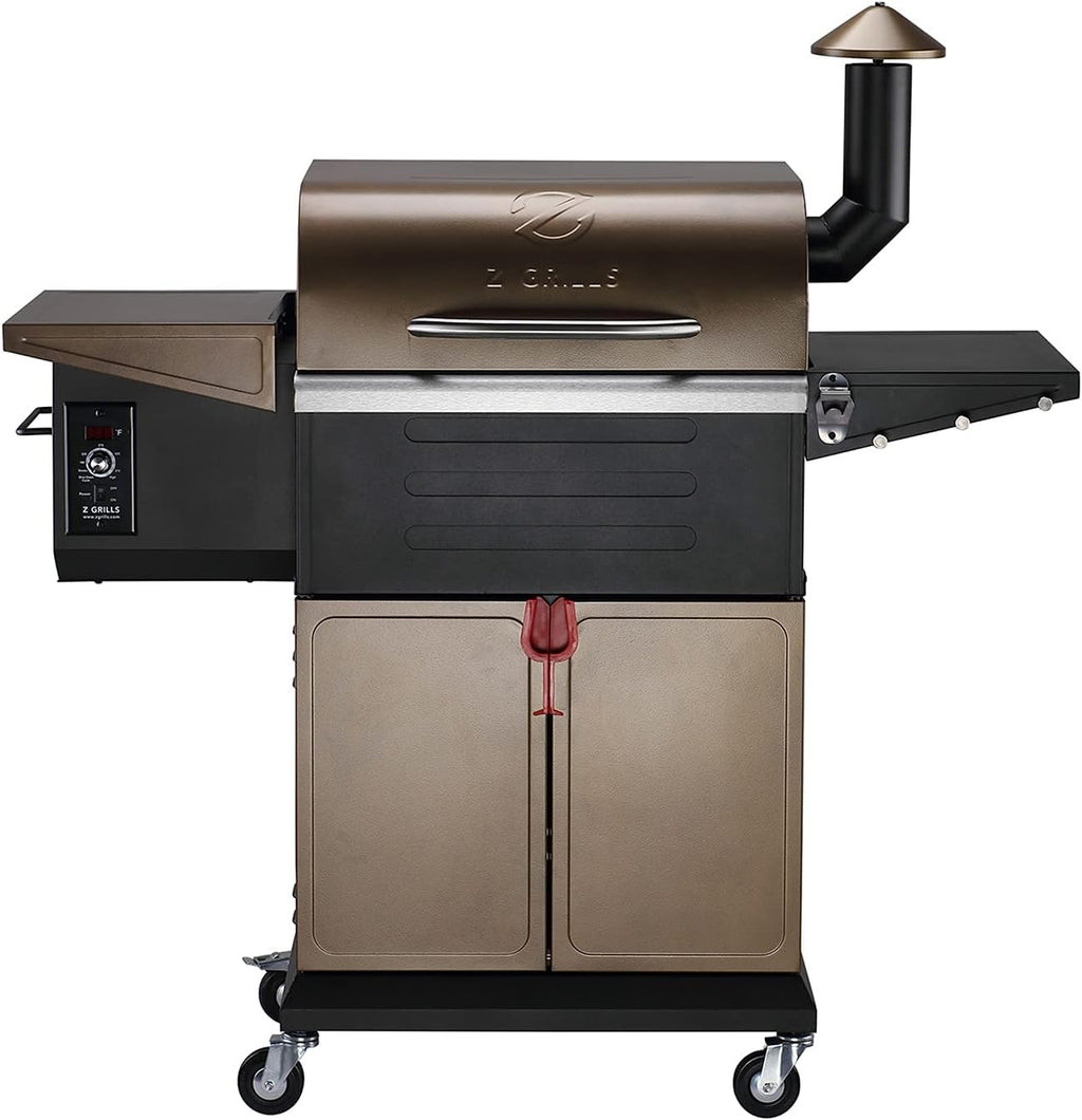 Pellet Grill & Smoker 8 in 1 BBQ Grill, 573 sq.in. Cooking Capacity, Bronze X598