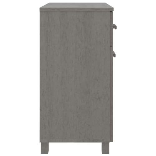 Light Gray Solid Wood Pine Sideboard Q84200