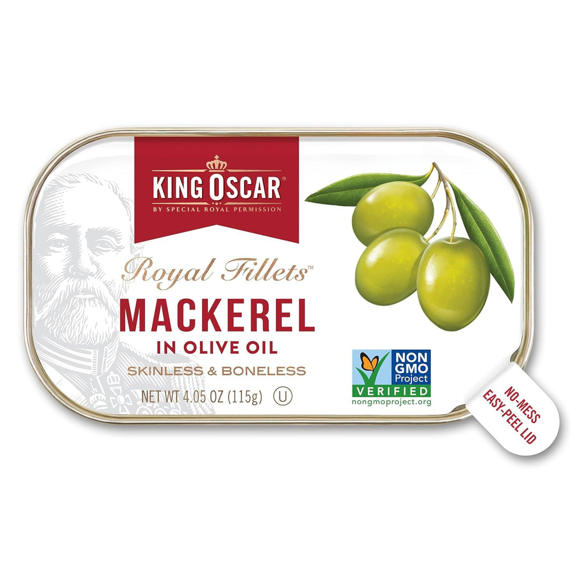 Skinless & Boneless Mackerel Fillets in Olive Oil, 4.05-Ounce Cans (Pack of 1) H45671