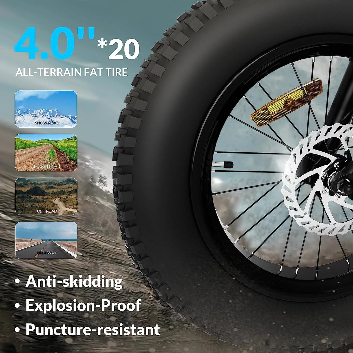 48V 10.5Ah Removable Battery 500W Motor Foldable Fat Tire Electric Bike M286