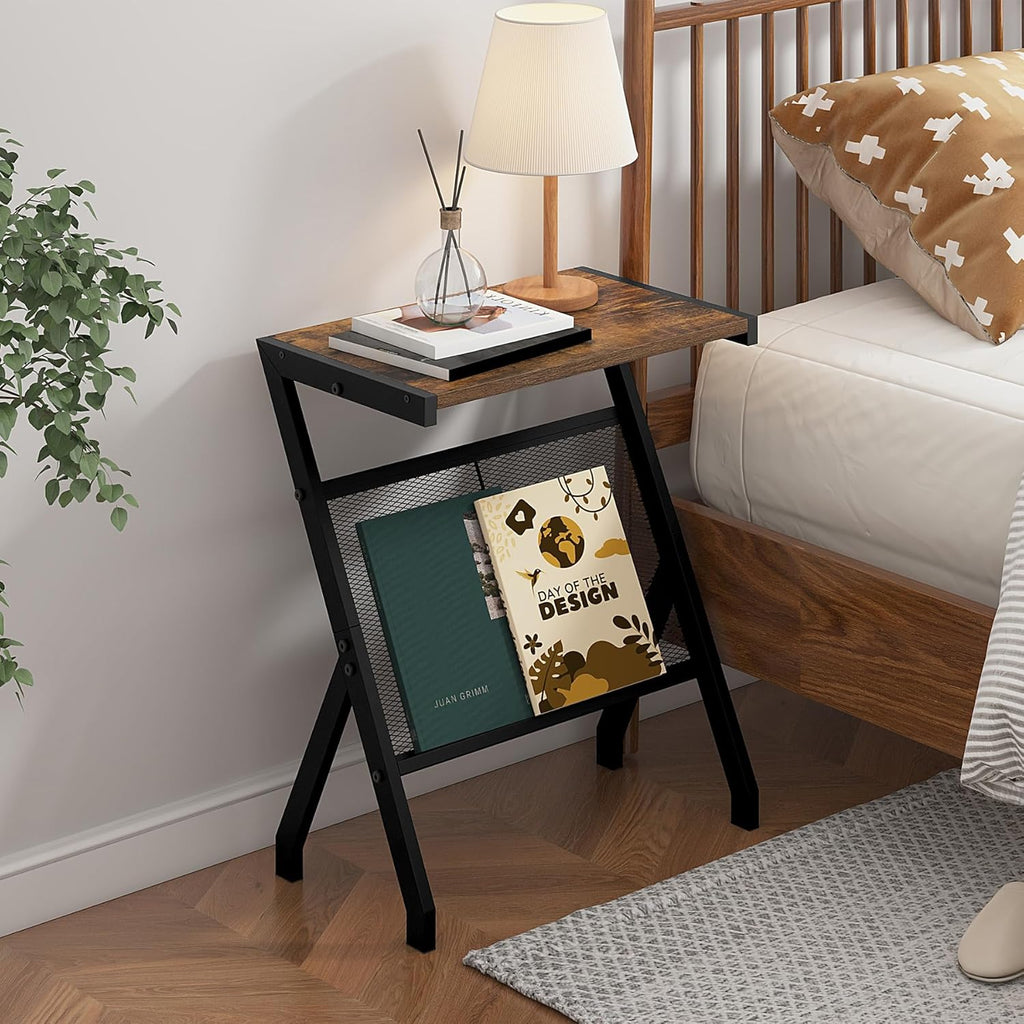 3-Tier Narrow Side Table with Charging Station Y561229