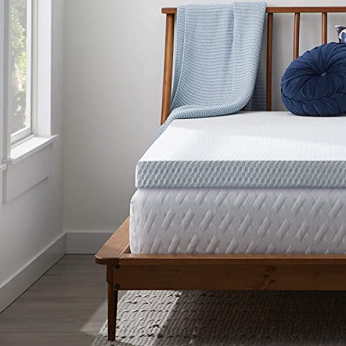 4 Inch Gel Memory Foam Mattress Topper, Twin XL, Blue A693364