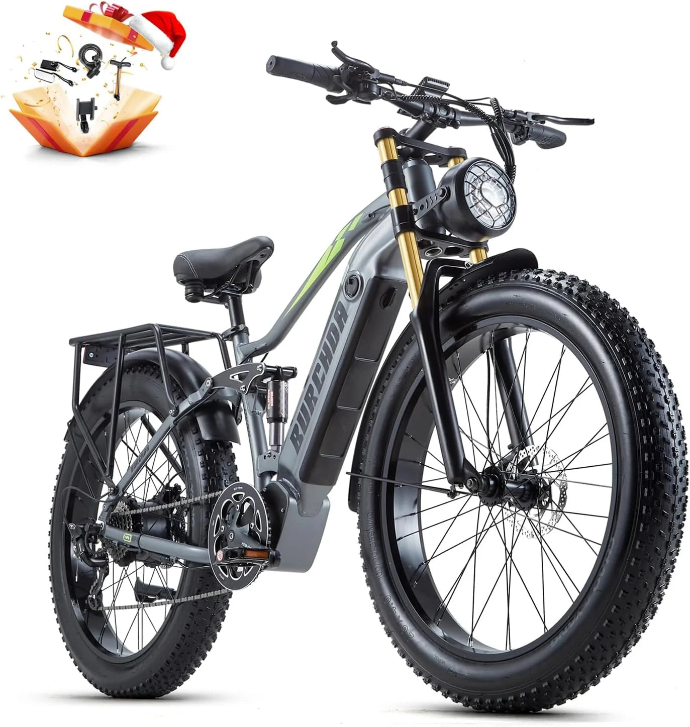 26" Fat Tire Full Suspension Electric Bike A50523