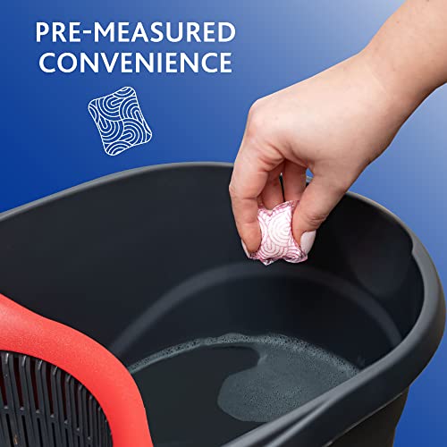 Microfiber Spin Mop & Bucket Floor Cleaning System Bundle with Hard Floor Cleaner (Lavender, 10 Count) A68991