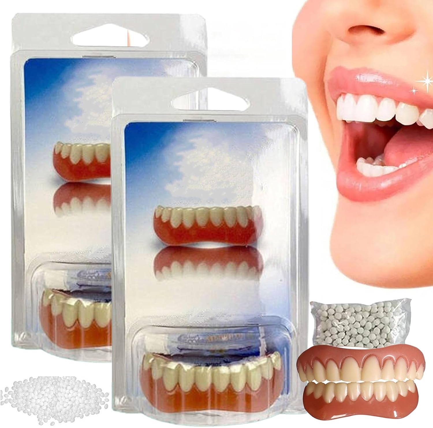 Denture Silicone Reline Kit Upper and Lower Set D1386