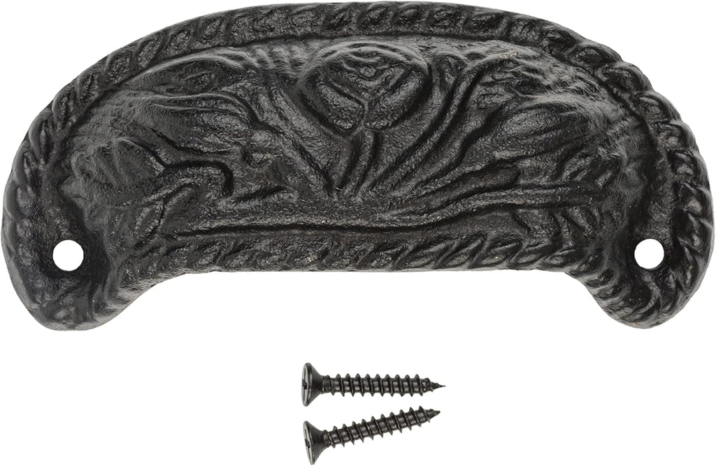 Cast Iron Drawer Bin Pull, 3 1/4" Centers S148