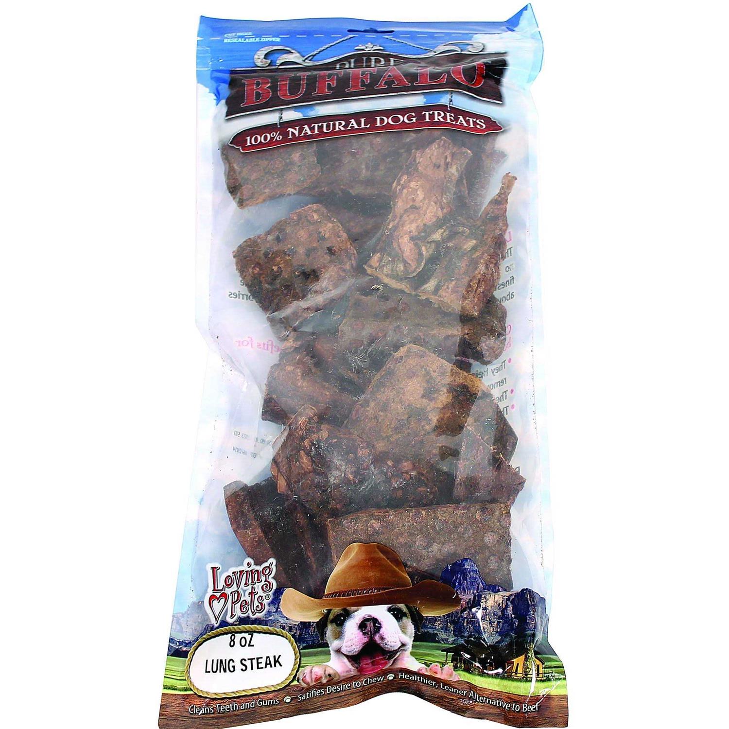 Pure Buffalo Lung Steaks Dog Treat L43830