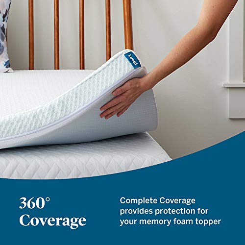 4 Inch Gel Memory Foam Mattress Topper, Twin XL, Blue A693364
