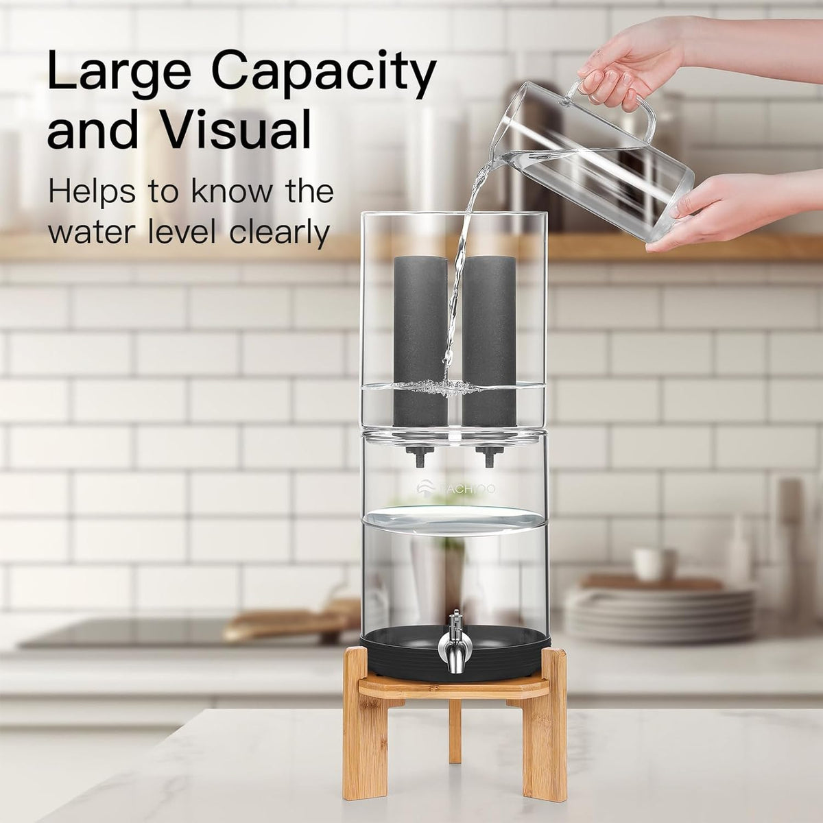 2.25 Gallon Gravity Fed Black Carbon Water Filter with 2 Stand E204581