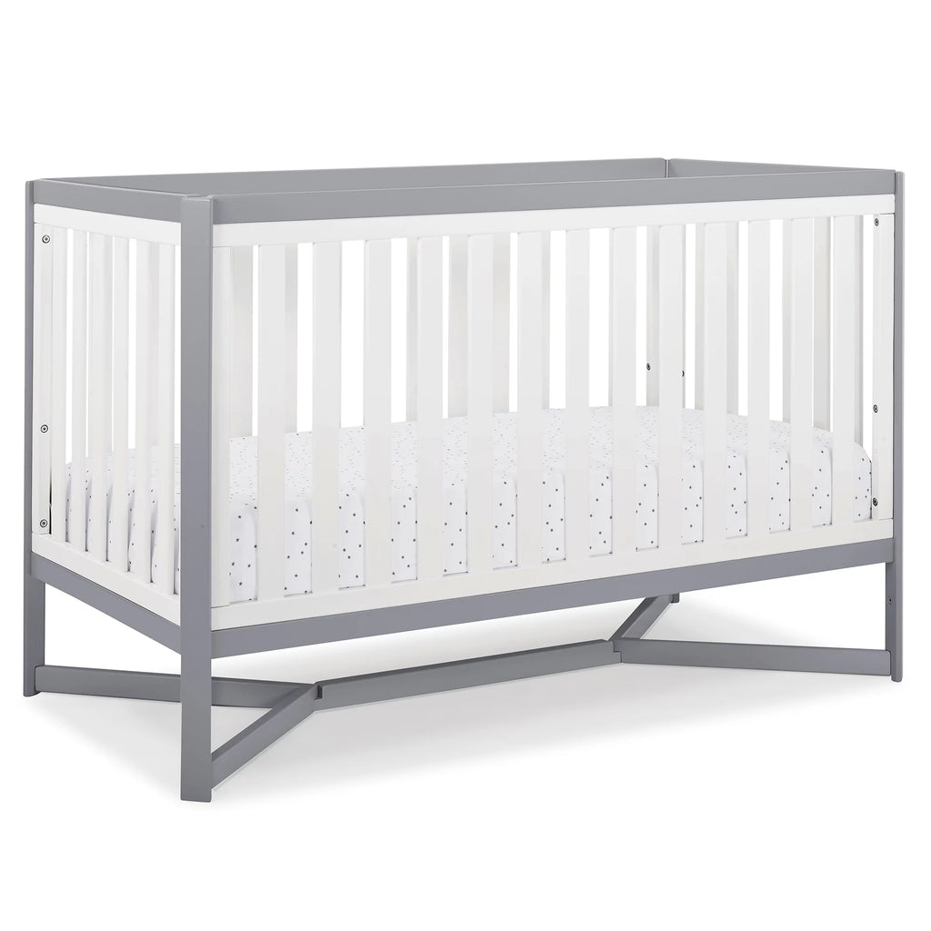 White/Gray 4-in-1 Convertible Crib K41766