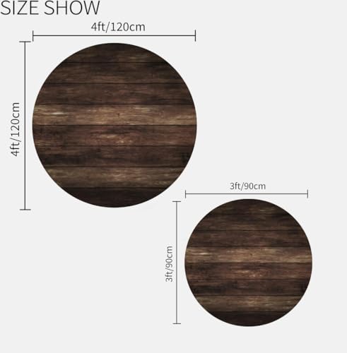 Small Round Area Rug 3ft Washable Carpet H923