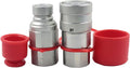3/4'' SAE-12 UNF1-1/16 Flat Face Hydraulic Quick Connect Coupling, 1/2 Body, Pack of 2 D38425