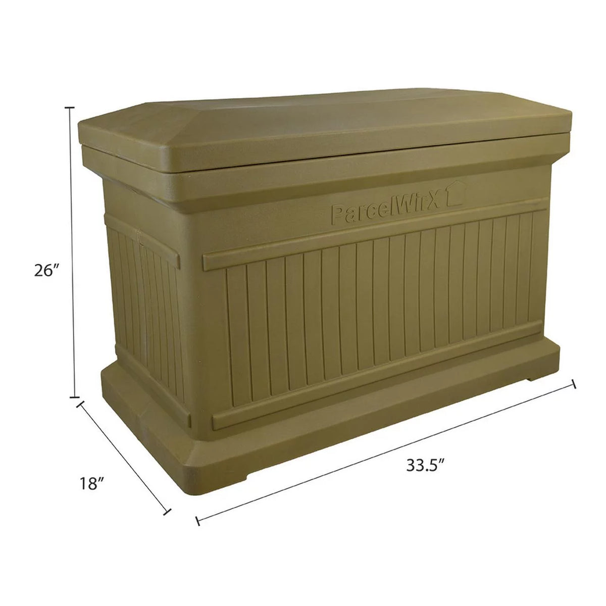 Oak Color Horizontal Large Package Delivery Box with Lift Off Lid B10935