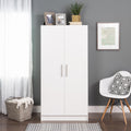 White Armoire Wardrobe with Hanging Rail W179
