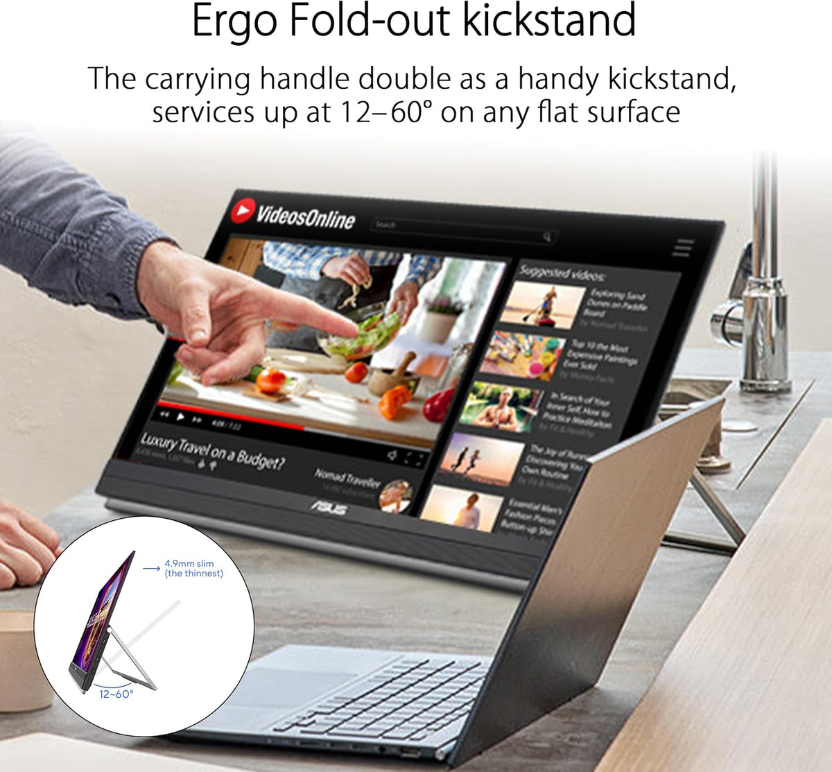 22” 1080P Portable Monitor Full HD IPS 100Hz USB-C S1674