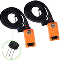 15ft Lockable Tie Down Strap with Silicone Buckle, 2 Pack (Orange) N93766
