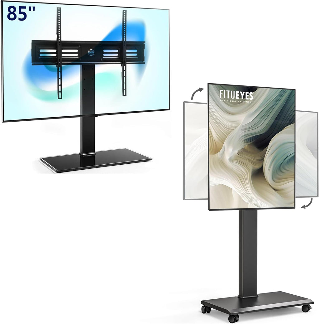 Table Top TV Stand for 50-85 inch TVs and Rolling TV Stand for 32-75 Inch TVs W673