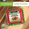 Organic Grass Fed 93/7 Ground Beef, Twelve 1 lb Packages K473