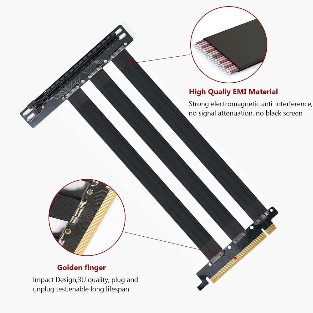PCI-E 4.0 x 16 Vertical GPU Mount Cable 25CM W600897