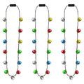 3Pcs Bells Light up Christmas Necklace M8301