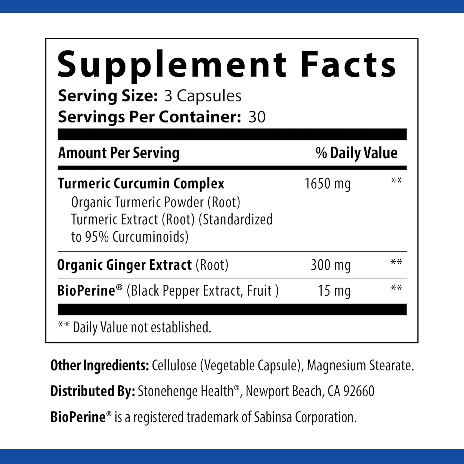 1,650 mg Turmeric Curcumin with Ginger, 90 Vegetarian Capsules I411