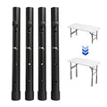 4 Pack Adjustable Metal Table Leg Extenders for Folding Tables, 3.6"/5.23"(7.8in) U2707