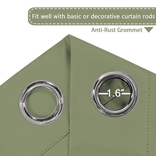 Blackout Curtain 96 inch Length Solid Grommet Top One Panel Green Bay 52" W x 96" L S7489